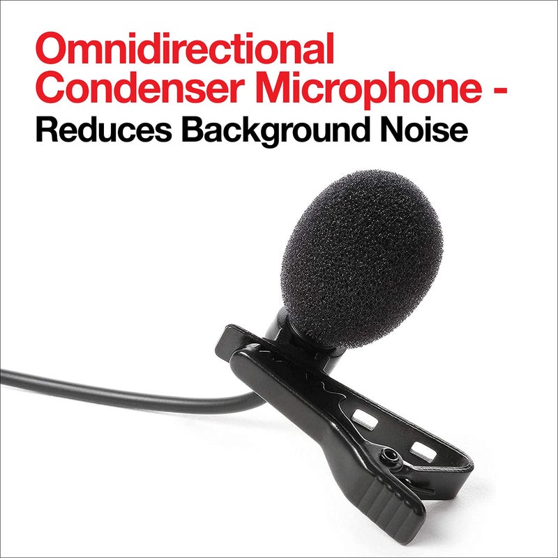IK Multimedia iRig Mic Lav Lapel Microphone, omnidirectional Condenser lavalier Microphone with 1/8" TRRS Jack, Headphone Out and Daisy-Chaining for iPhone, iPad, Android, Mac, PC - Image 2